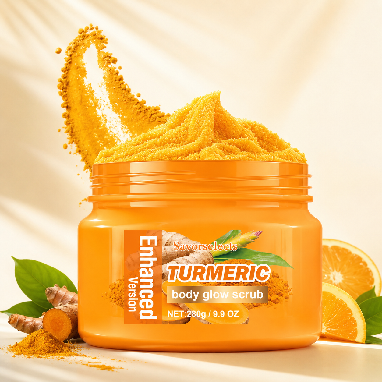 ✨ Turmeric Glow Scrub — Buff Away Dull, Rough Skin for a Softer, Smoother-Looking Glow 🧡